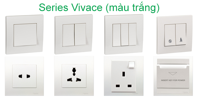 Công tắc ổ cắm Vivace Schneider màu trắng