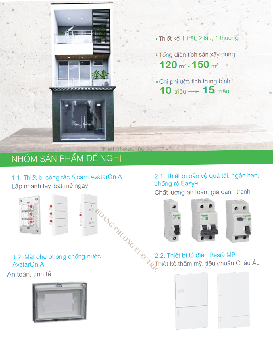 Gói thiết bị điện tối ưu dành cho nhà phố