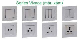 Công tắc ổ cắm Vavice Schneider màu xám