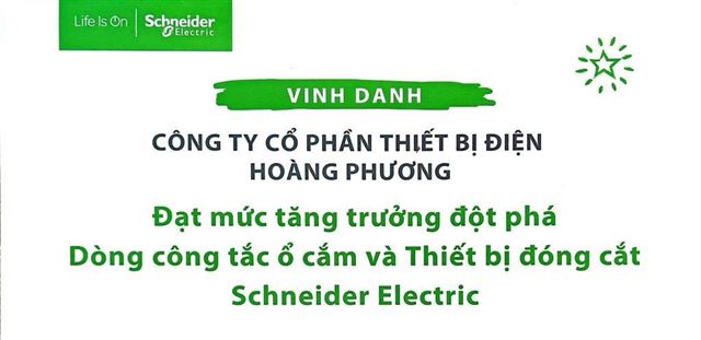 Đại lý Schneider Electric Việt Nam – Thiết bị điện Hoàng Phương chính hãng, giá tốt