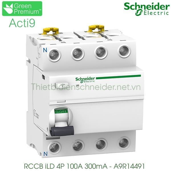 A9R14491 Schneider - RCCB Acti9 iID 300mA 4P 100A 380-415VAC