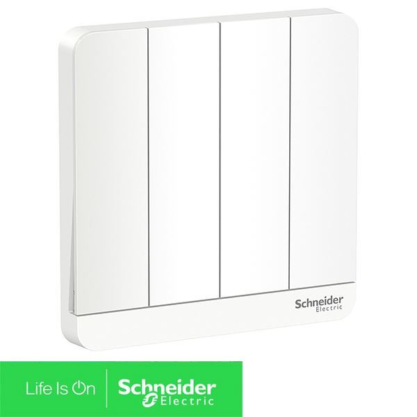 E8334L2LED_WE_G19 Schneider - Công tắc bốn 2 chiều, có đèn LED, màu trắng