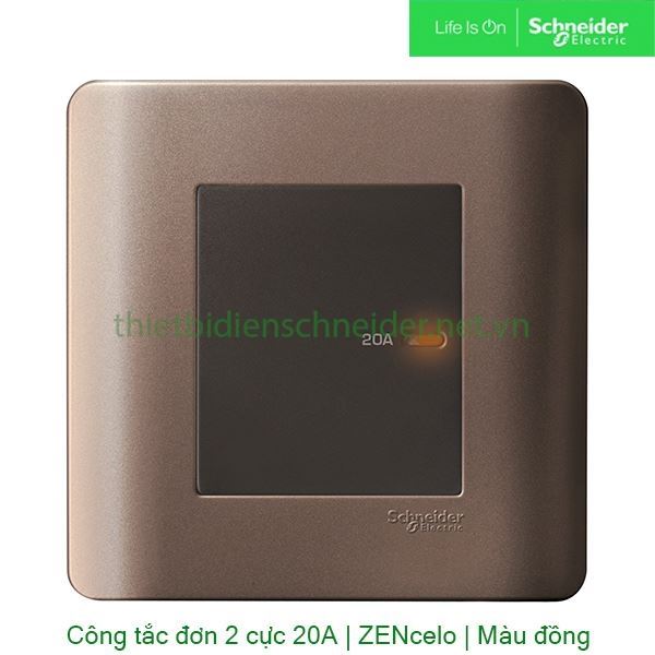Bộ công tắc đơn 2 cực 20A E8431D20_SZ_G19 Zencelo Schneider