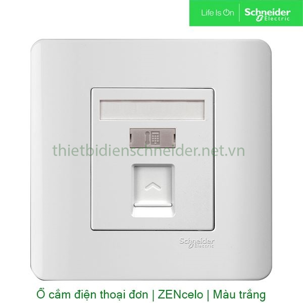 Bộ ổ cắm điện thoại đơn E8431RJS4_G19 Zencelo Schneider