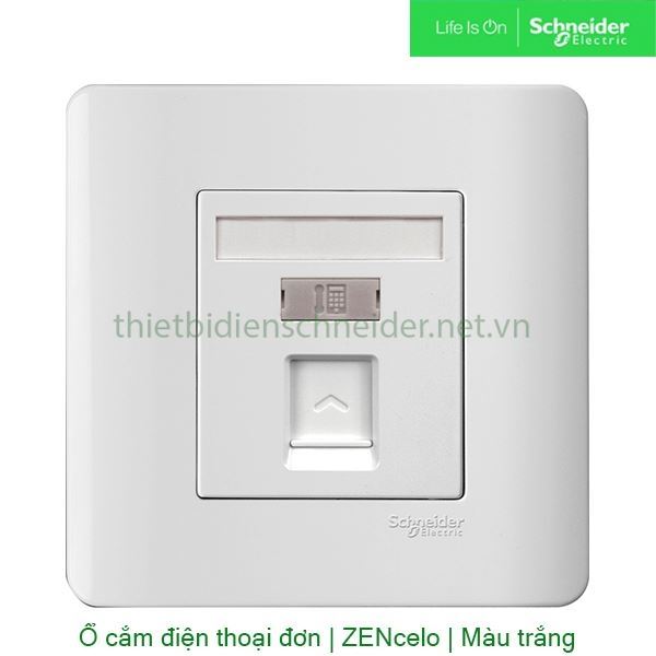 Bộ ổ cắm điện thoại đơn E8431RJS4_G19 Zencelo Schneider