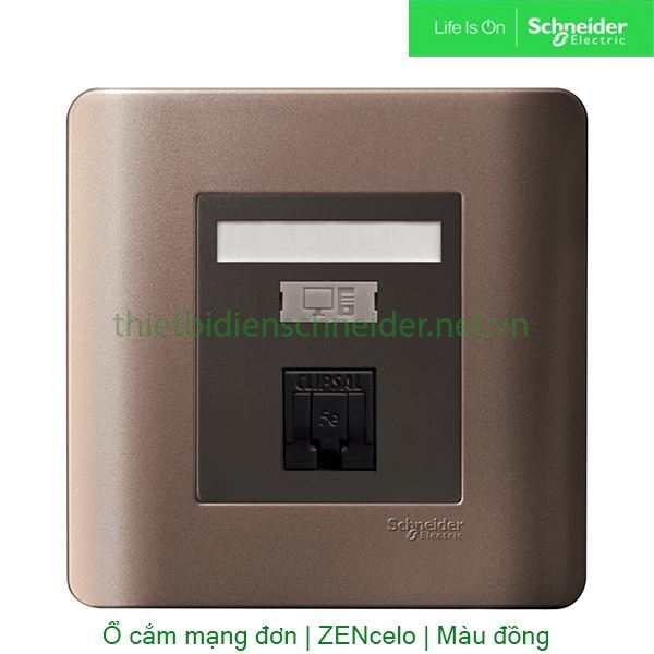 Bộ ổ cắm mạng cat5e đơn E8431RJS_5_SZ_G19 Zencelo Schneider