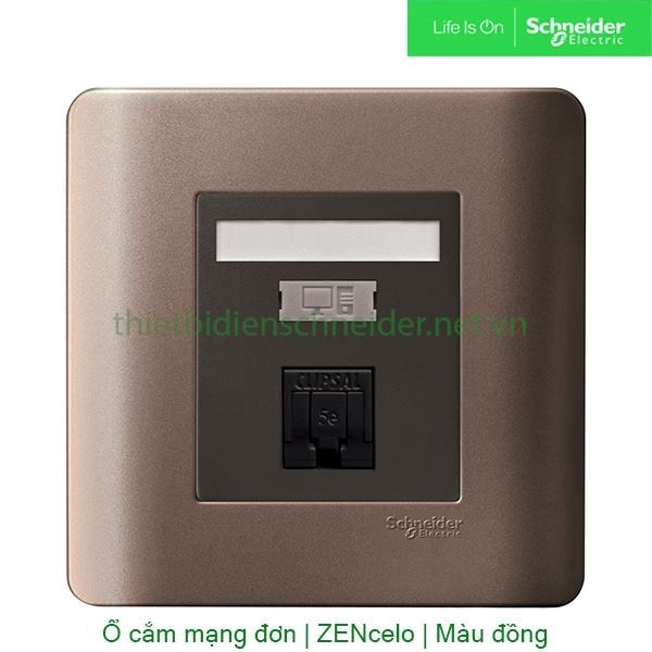 Bộ ổ cắm mạng cat5e đơn E8431RJS_5_SZ_G19 Zencelo Schneider