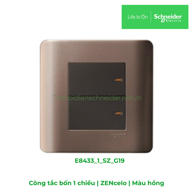 Bộ công tắc ba 1 chiều 16A E8433_1_SZ_G19 Zencelo Schneider