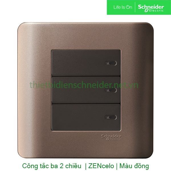 Bộ công tắc ba 2 chiều 16A E8433_2_SZ_G19 Zencelo Schneider