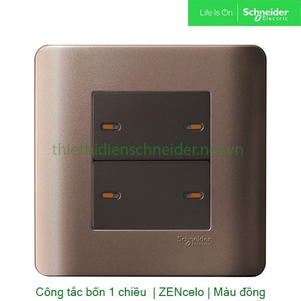 Bộ công tắc bốn 1 chiều 16A E8434_1_SZ_G19 Zencelo Schneider