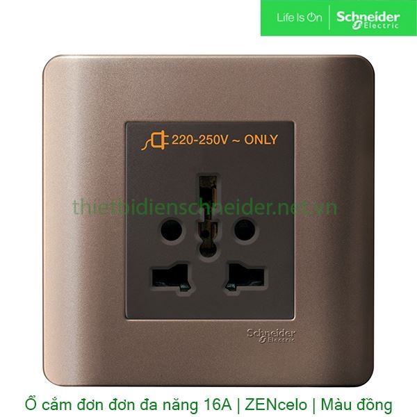 Bộ ổ cắm đơn đa năng 16A E84426_16TS_SZ_G19 Zencelo Schneider