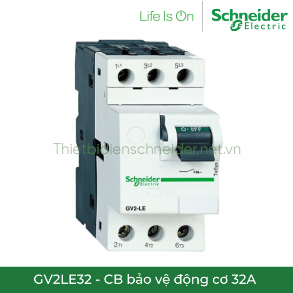 GV2LE32 Schneider - CB bảo vệ động cơ 32A  