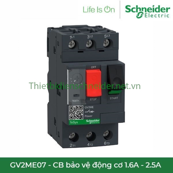  GV2ME07 Schneider - CB bảo vệ động cơ 1.6- 2.5A  