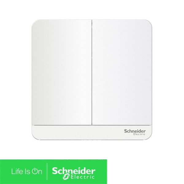 E8332L1LED_WE_G19 Schneider - Công tắc đôi 1 chiều, có đèn LED, màu trắng