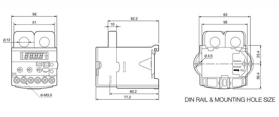 Kích thước EOCR-SSD Schneider