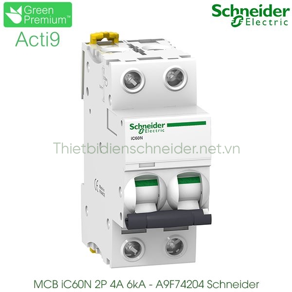A9F74204 Schneider - Aptomat MCB Acti9 iC60N 2P 4A 6kA