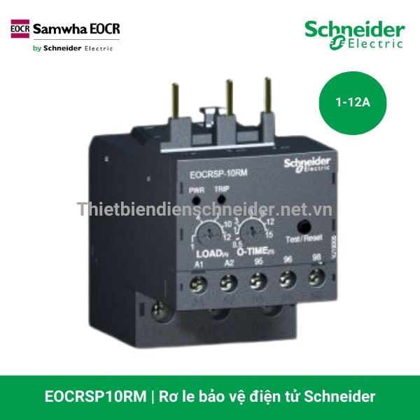 Rơ le điện tử 1-12A, 90-260VAC EOCRSP10RM Schneider
